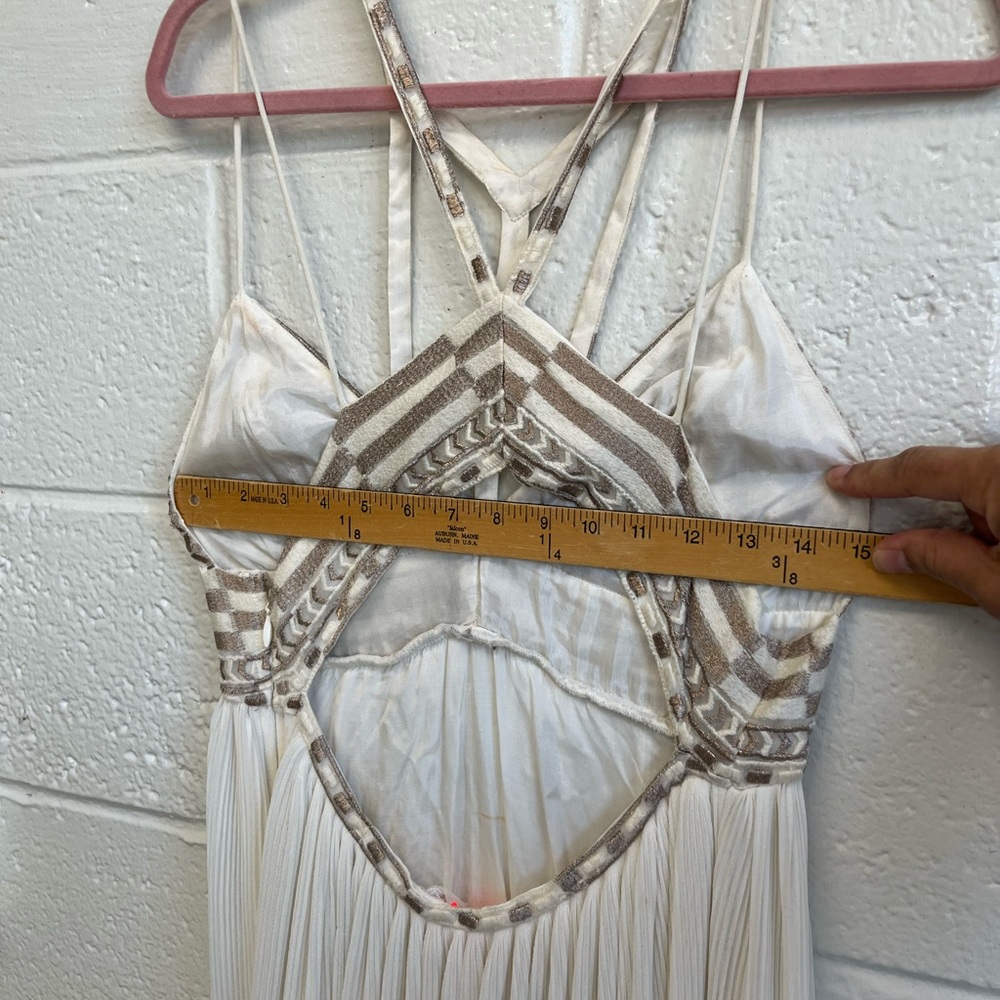 Free People Sacred Geometry Maxi‎ Dress in Ivory Combo Sz. 10 - Picture 12 of 12